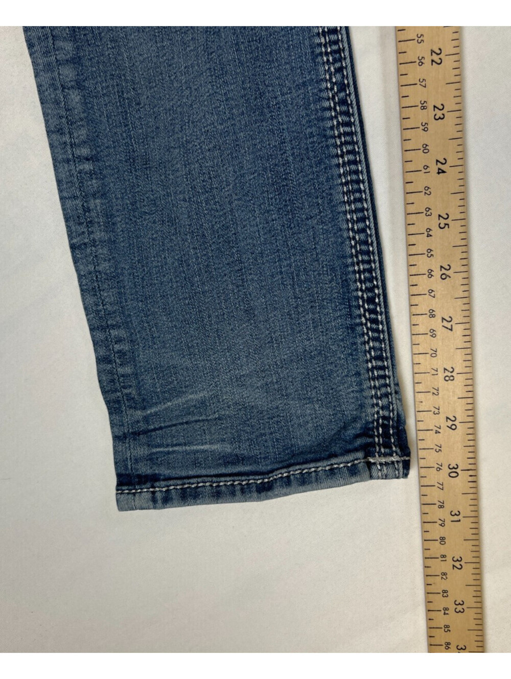 Rock Revival Women 26 Luz Easy Straight Jeans Blue Distressed Denim - Picture 11 of 16